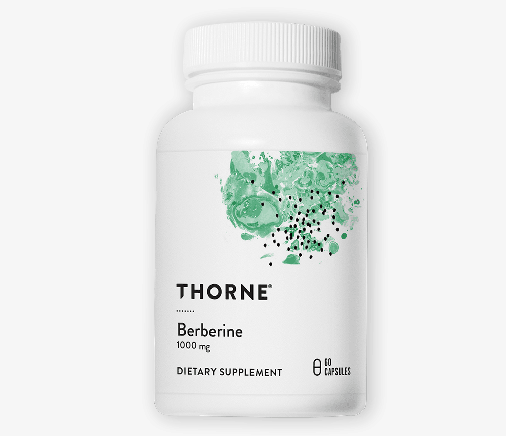 bottle of berberine dietary supplement bottle