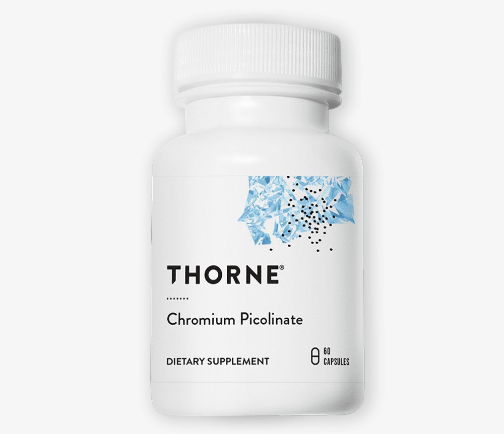 bottle of chromium picolinate dietary supplement